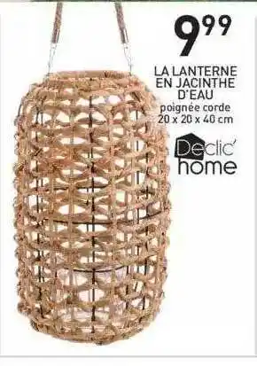 Stokomani La Lanterne En Jacinthe D'eau Declic' Home offre