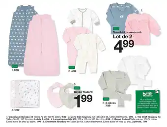 Zeeman Gigoteuse Nouveau-né, Dors-bien Nouveau-né, Tee-shirt Nouveau-né, Lange Hydrophile Xxl, Bavoir Foulard, Ensemble Nouveau-né offre