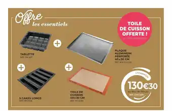 Tablette, 5 Cakes Longs, Toile De Cuisson 40 X 30 Cm, Plaque Aluminium Perforées 40 X 30 Cm