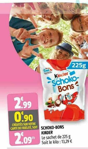 Coccinelle Supermarché Schoko-bons Kinder offre