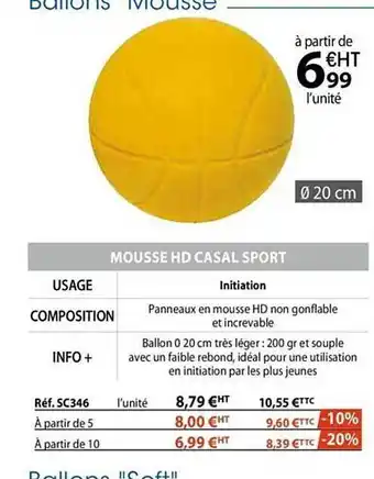 Casal Sport Mousse Hd Casal Sport offre