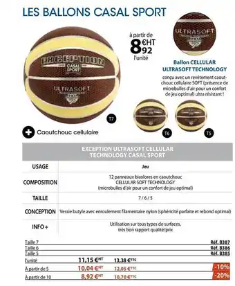 Casal Sport Les Ballons Casal Sport offre