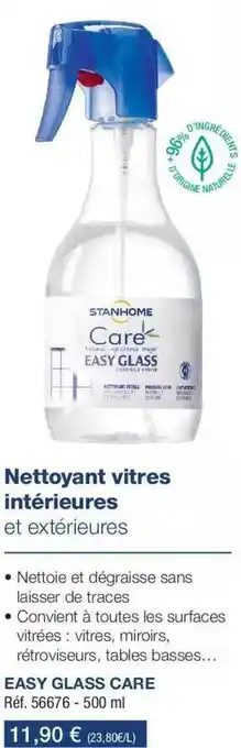 Stanhome Easy Glass Care Nettoyant Vitres Intérieures offre
