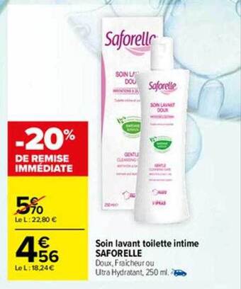 Carrefour maPara parapharmacie Soin Lavant Toilette Intime Saforelle offre