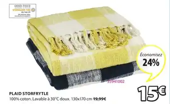 JYSK PLaid Storfrytle offre