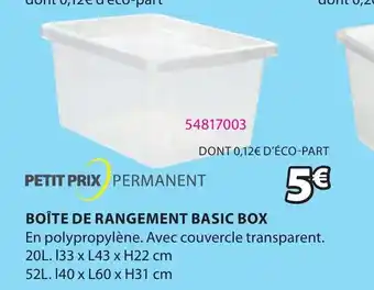 JYSK Boîte de rangement Basic Box offre