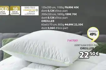 JYSK Oreiller offre