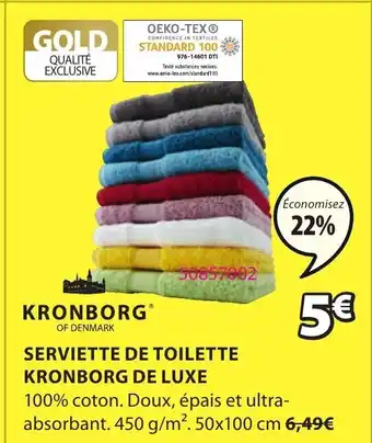 JYSK Serviette de toilette Kronborg de luxe offre