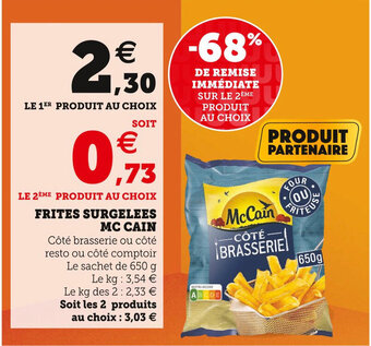 U Express Frites Surgelees Mc Cain offre