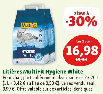Multifit litières hygiene white
