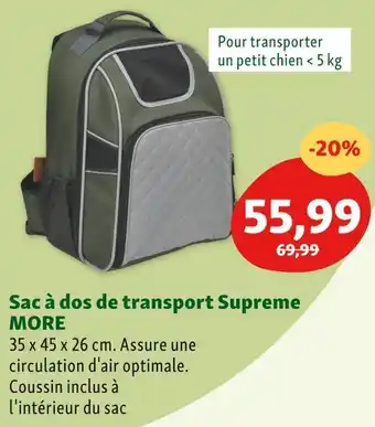 Maxi Zoo More sac à dos de transport supreme offre