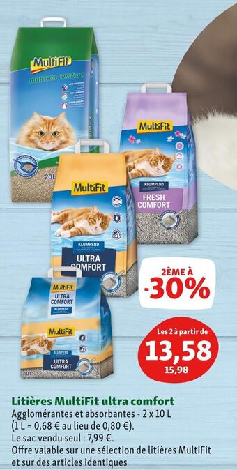 Maxi Zoo Multifit litières ultra comfort offre