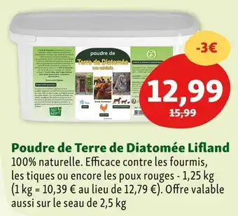 Maxi Zoo Poudre de terre de diatomée lifland offre