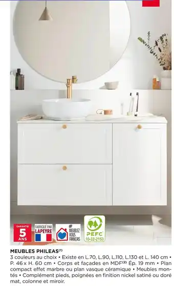Lapeyre Meubles phileas offre