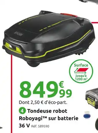 Mr Bricolage Ryobi tondeuse robot roboyagi sur batterie 36 v offre