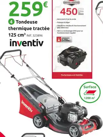 Mr Bricolage Inventiv tondeuse thermique tractée t4546tb offre