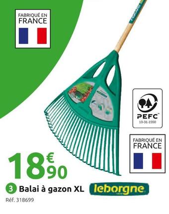 Mr Bricolage Leborgne balai à gazon xl offre