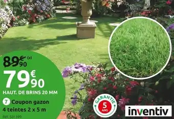 Inventiv coupon gazon synthétique 4 teintes