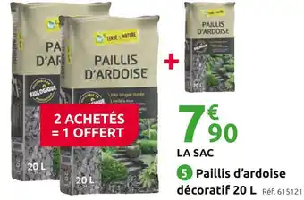 Mr Bricolage Terre & nature paillis d’ardoise décoratif 20 l offre