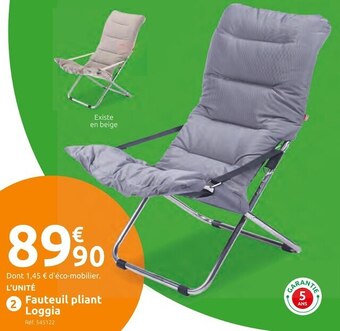 Mr Bricolage Fauteuil pliant loggia offre