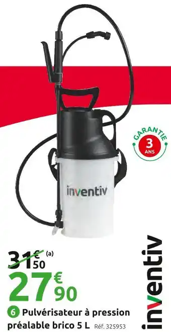 Mr Bricolage Inventiv pulvérisateur à pression préalable brico 5 l offre