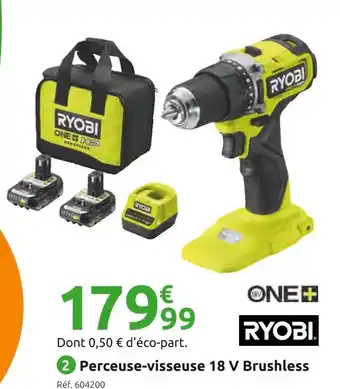 Mr Bricolage Ryobi perceuse-visseuse offre