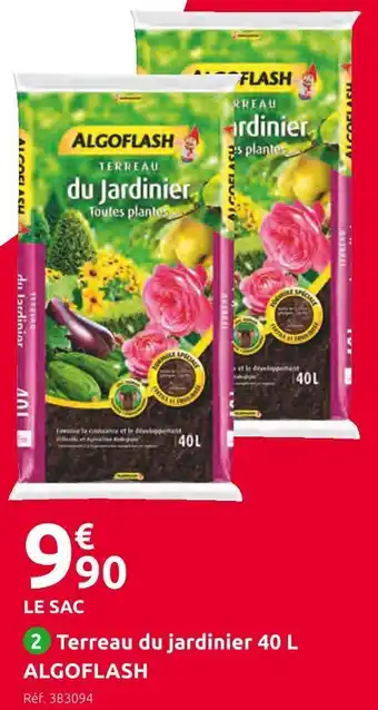 Algoflash terreau du jardinier 40 l
