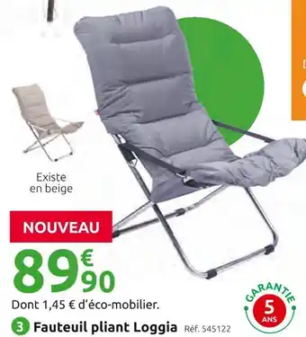 Mr Bricolage Fauteuil pliant loggia offre