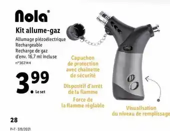 Lidl Kit Allume-gaz Nola offre