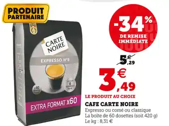U Express Cafe carte noire offre