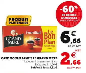U Express Cafe moulu familial grand mere offre