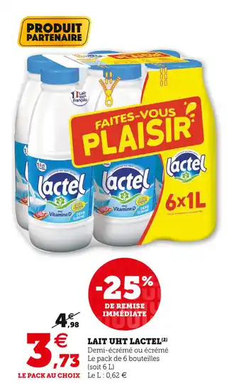 U Express Lait UHT lactel offre
