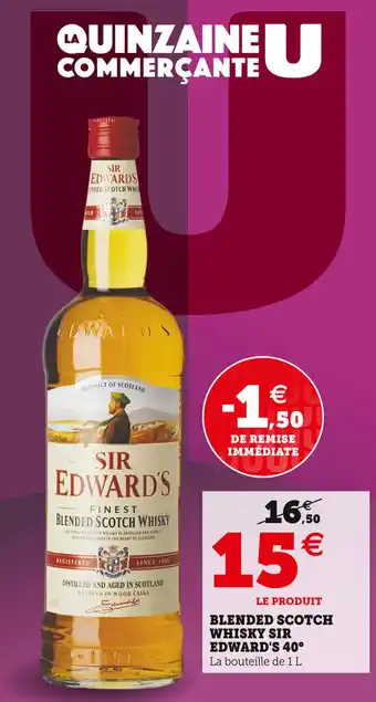 U Express Blended scotch whisky sir edward offre