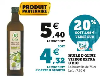 U Express Huile d'olive vierge extra u bio offre