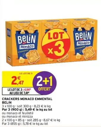Intermarché Crackers monaco emmental belin offre