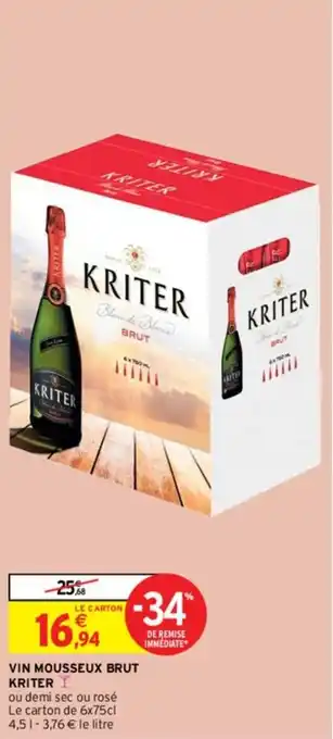 Intermarché Vin mousseux brut kriter offre