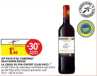 Intermarché IGP pays d'oc cabernet sauvignon rouge offre