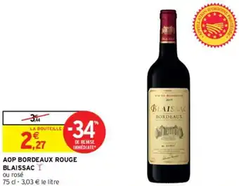 Intermarché AOP bordeaux rouge blaissac offre