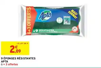 Intermarché 9 éponges résistantes apta offre