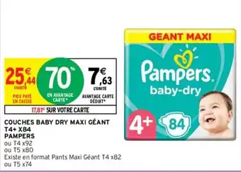 Intermarché Express Couches baby dry maxi géant offre