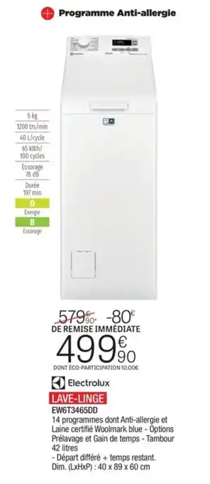 Extra Lave-linge offre