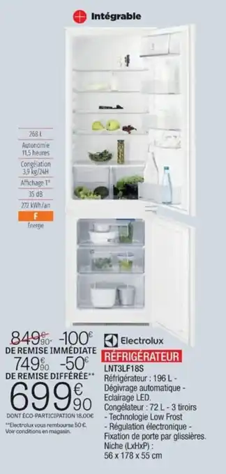 Extra Réfrigérateur offre