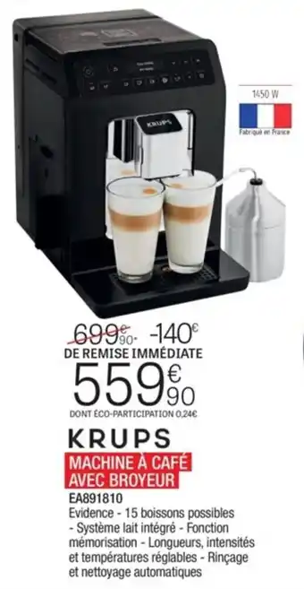 Extra Machine à cafe avec broyeur offre