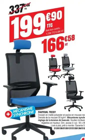 Plein ciel Fauteuil tecsy offre