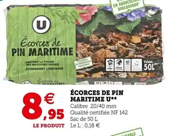 Super U Écorces de pin maritime u offre