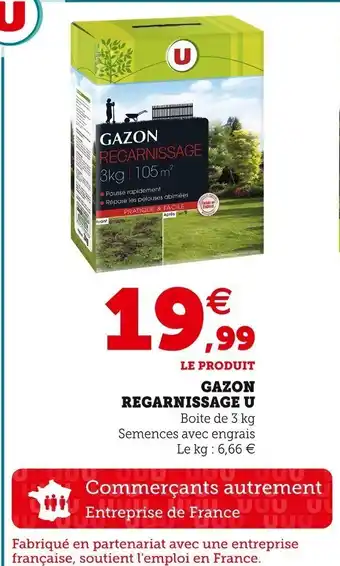 Super U Gazon Regarnissage U offre