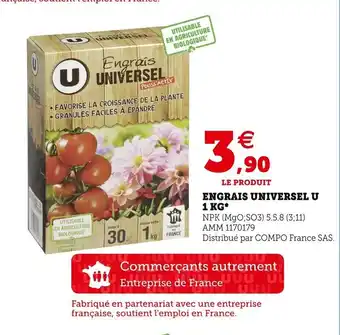 Super U Engrais Universel U 1 KG offre