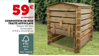 Composteur en Bois Traité Autoclave