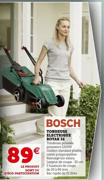 Super U Tondeuse Electrique Rotak 32 offre