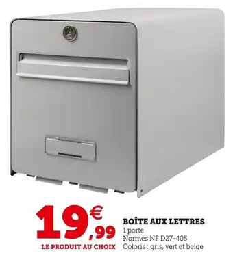 Super U Boîte aux Lettres offre